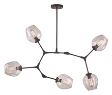  PND-2092 BK - Quantum 41-In. 5-Light, 5-Shade Indoor Pendant